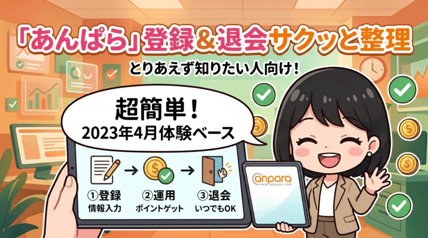 あんぱらの登録方法と退会方法
