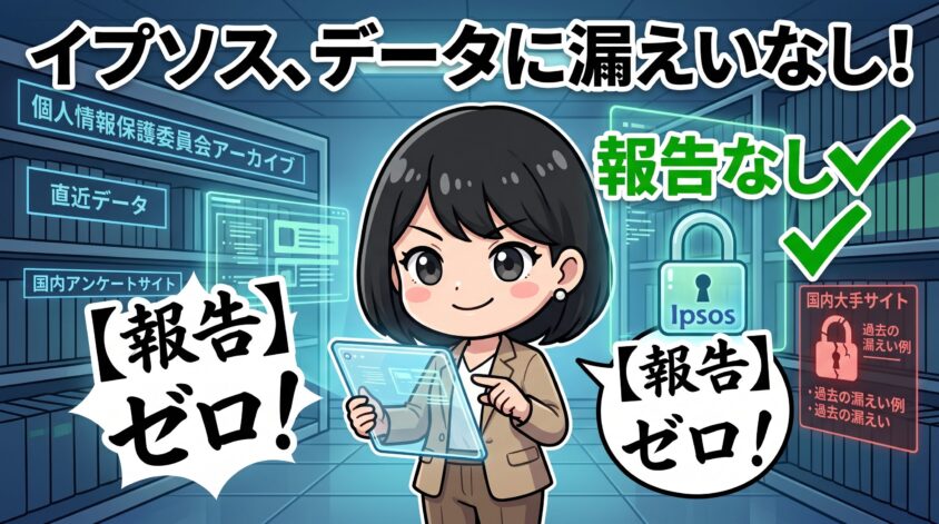 個人情報漏えい報告データを見ても、Ipsosの名前は見つからない