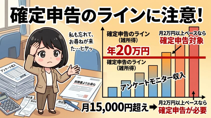 月15,000円を超えるなら確定申告ラインを意識