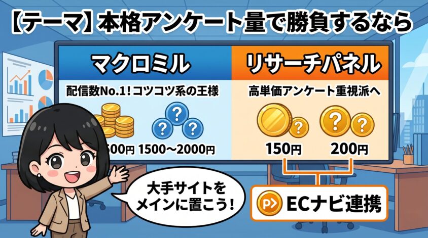 本格アンケート量で勝負するなら