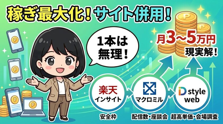 稼ぎを最大化したいなら他社との併用が現実解