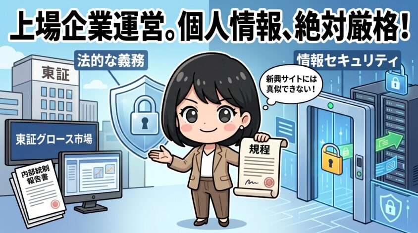 上場企業が運営する=個人情報の管理ルールが厳格