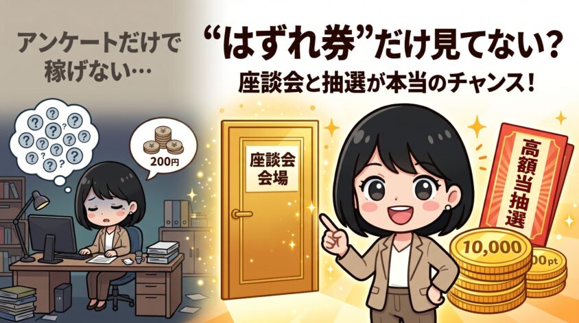Webアンケート単独で稼げない