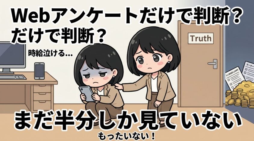 Webアンケートだけで月収を判断している