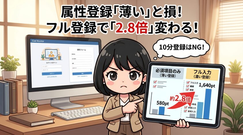 属性登録が10分で済むくらい薄い