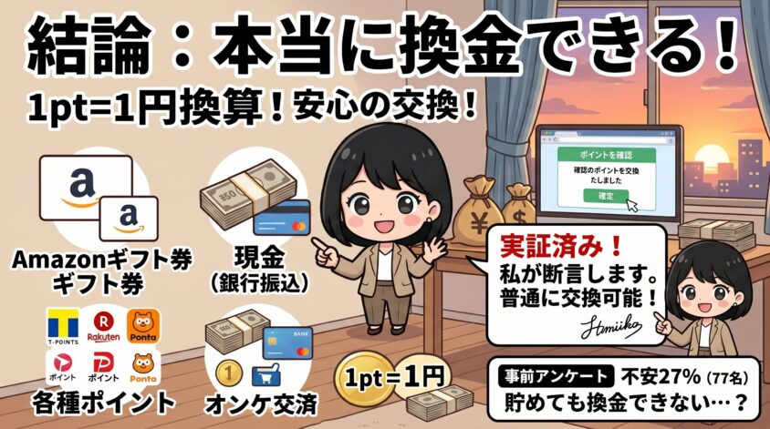 ポイント交換の実態：本当に換金できるのか