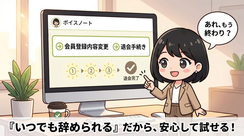 退会のしやすさが信頼性のバロメーター