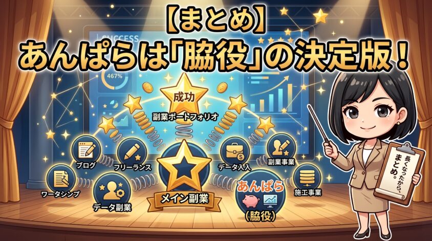 あんぱらは「副業ポートフォリオの脇役」として優秀だ