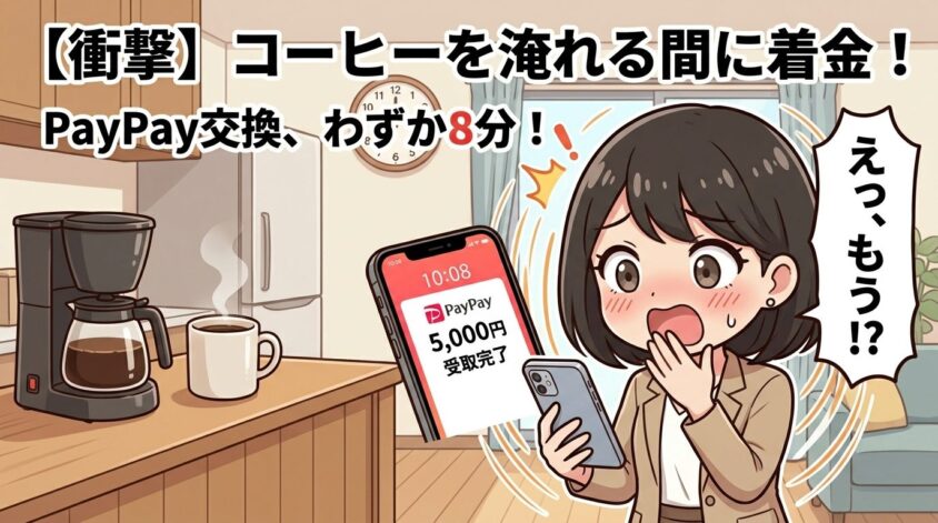 PayPay交換が衝撃だった話（申請から8分で着金）