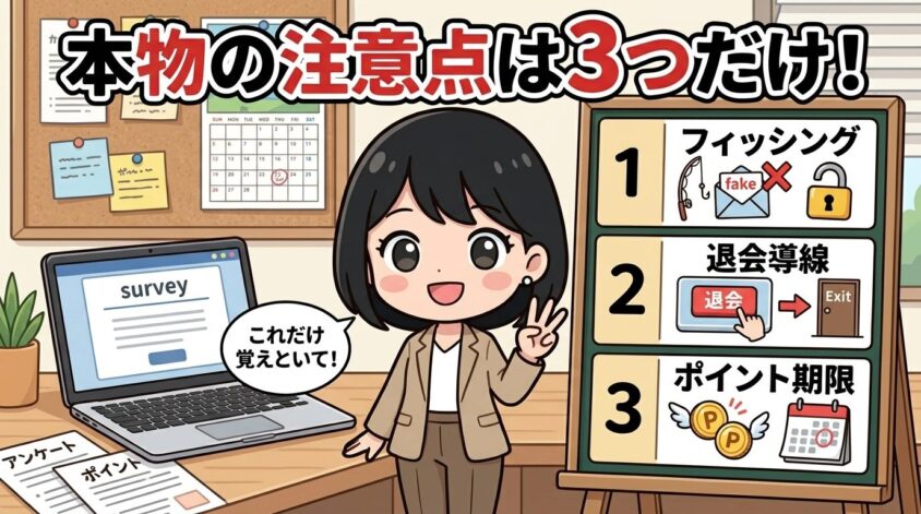 フィッシング・退会導線・ポイント期限
