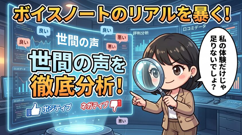ボイスノートのリアルな評判・口コミを徹底分析