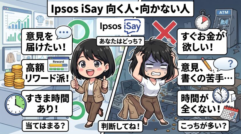 Ipsos iSayが向いている人・向いていない人