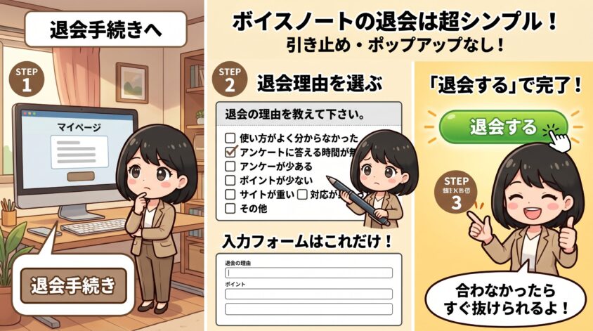 退会手順