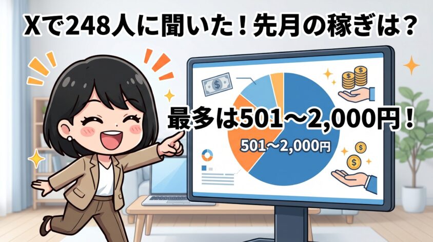 先月の獲得額
